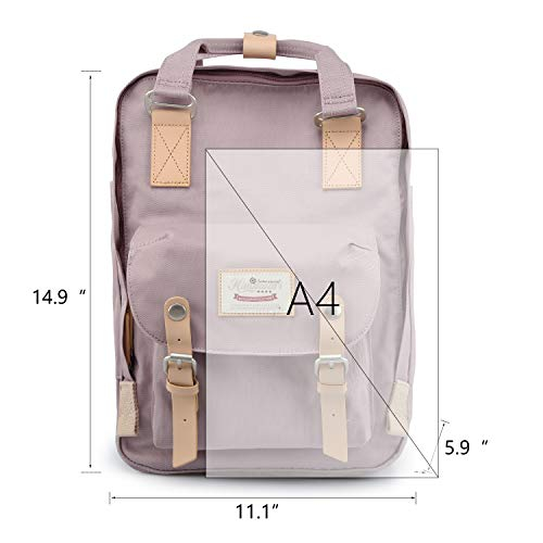 Foto 4 pulgar | Venta Internacional- Mochila Himawari color Púrpura Vintage Impermeable 14.9'' Unisex