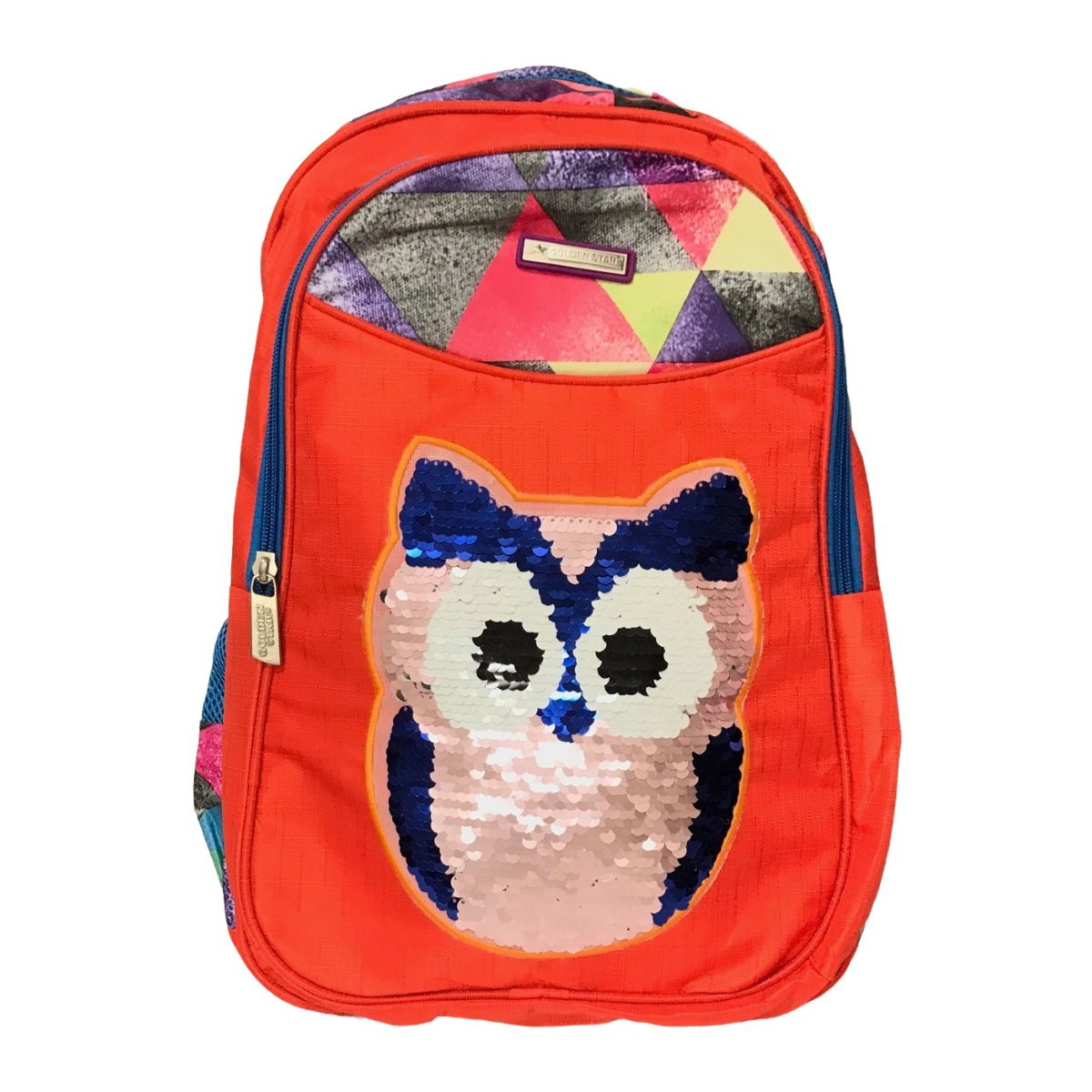 Foto 2 pulgar | Mochila Escolar Primaria De Lentejuelas Naranja