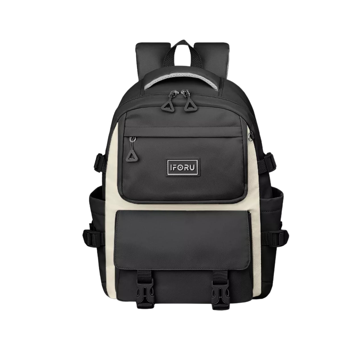 Mochila Escolar Backpack Diseño Liso 30l Negro Acero $729