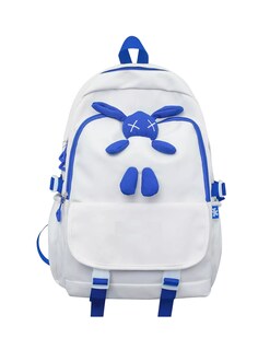 Foto 1 | Mochila Escolar De Gran Capacidad Bolsa Blanco/azul