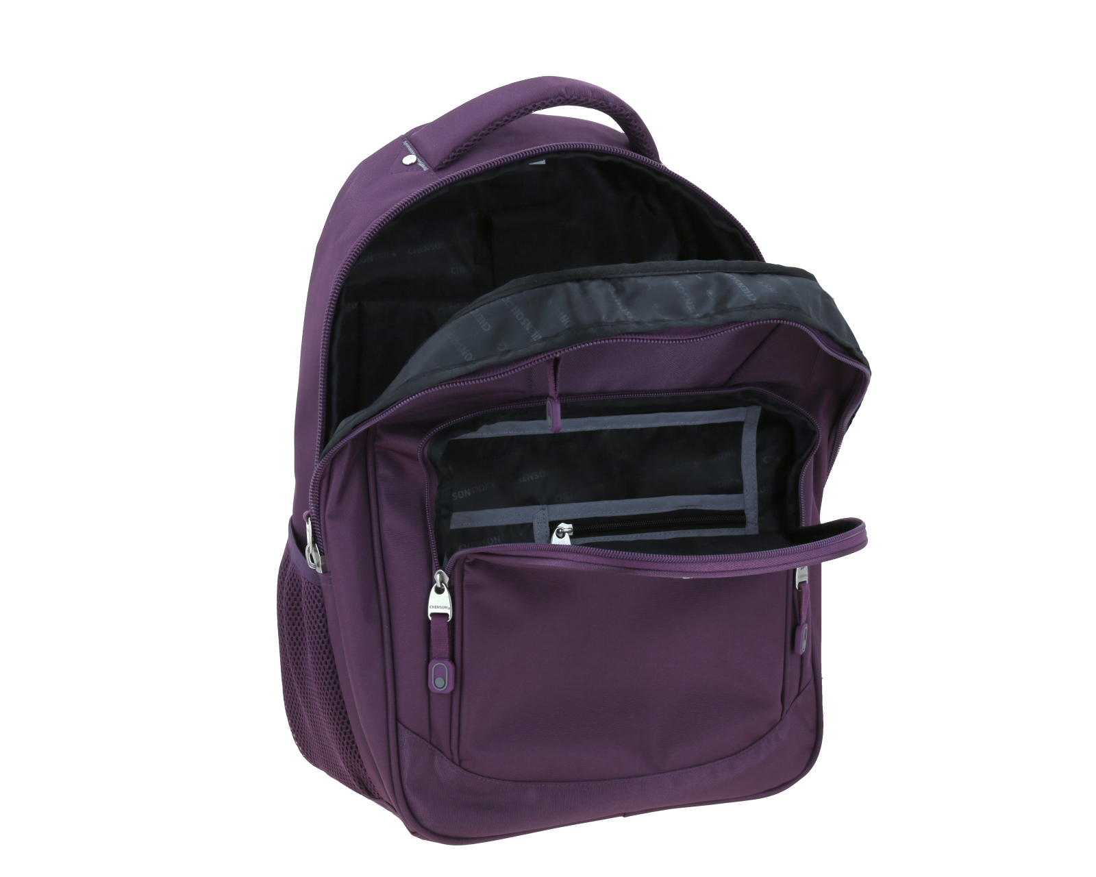 Foto 8 pulgar | Mochila Grande Chenson Pro Para Mujer Kazio Morado Con Porta Laptop De Hasta 15''.