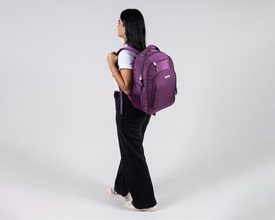 Foto 8 | Mochila Grande Chenson Pro Para Mujer Kazio Morado Con Porta Laptop De Hasta 15''.