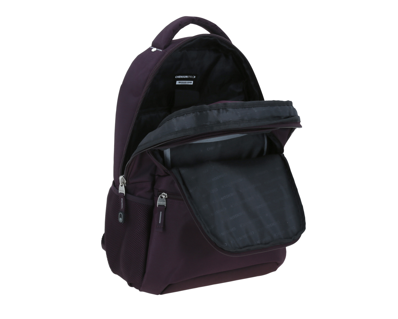 Foto 8 pulgar | Mochila Grande Chenson Pro Para Mujer Merlot Tinto Con Porta Laptop De Hasta 15''.