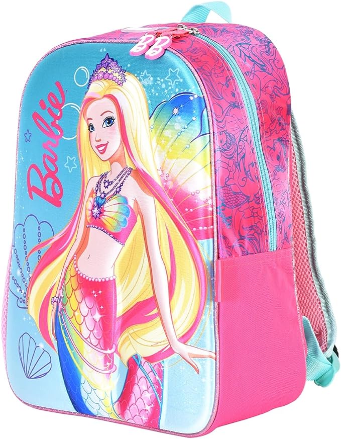 Foto 4 pulgar | Mochila Escolar Barbie Sirena Mermaid Rosa Backpack