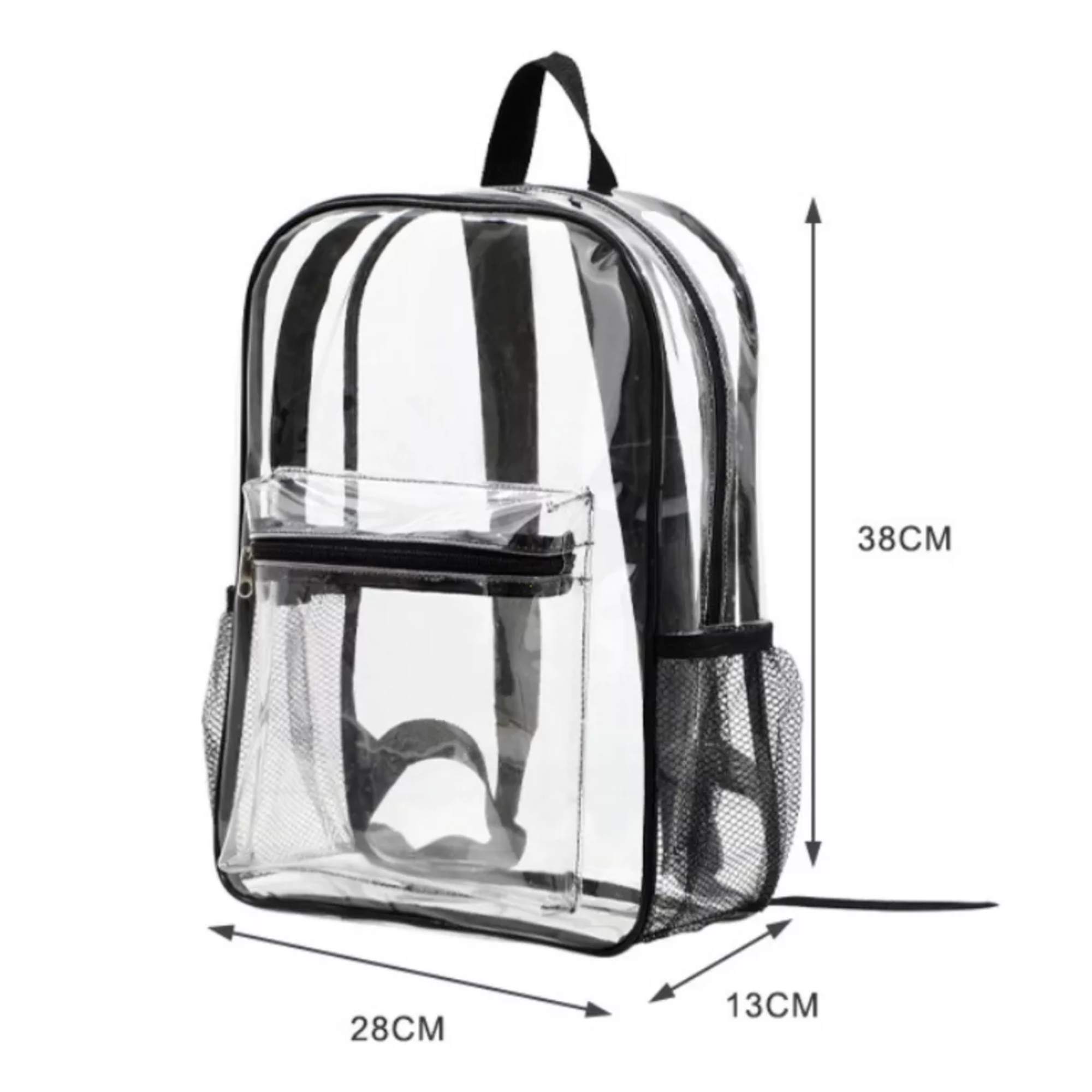 Foto 3 pulgar | Mochila Transparente Para Hombre Mujer Niños Escolares Conciertos Multiusos Trendy Resistente Versatil