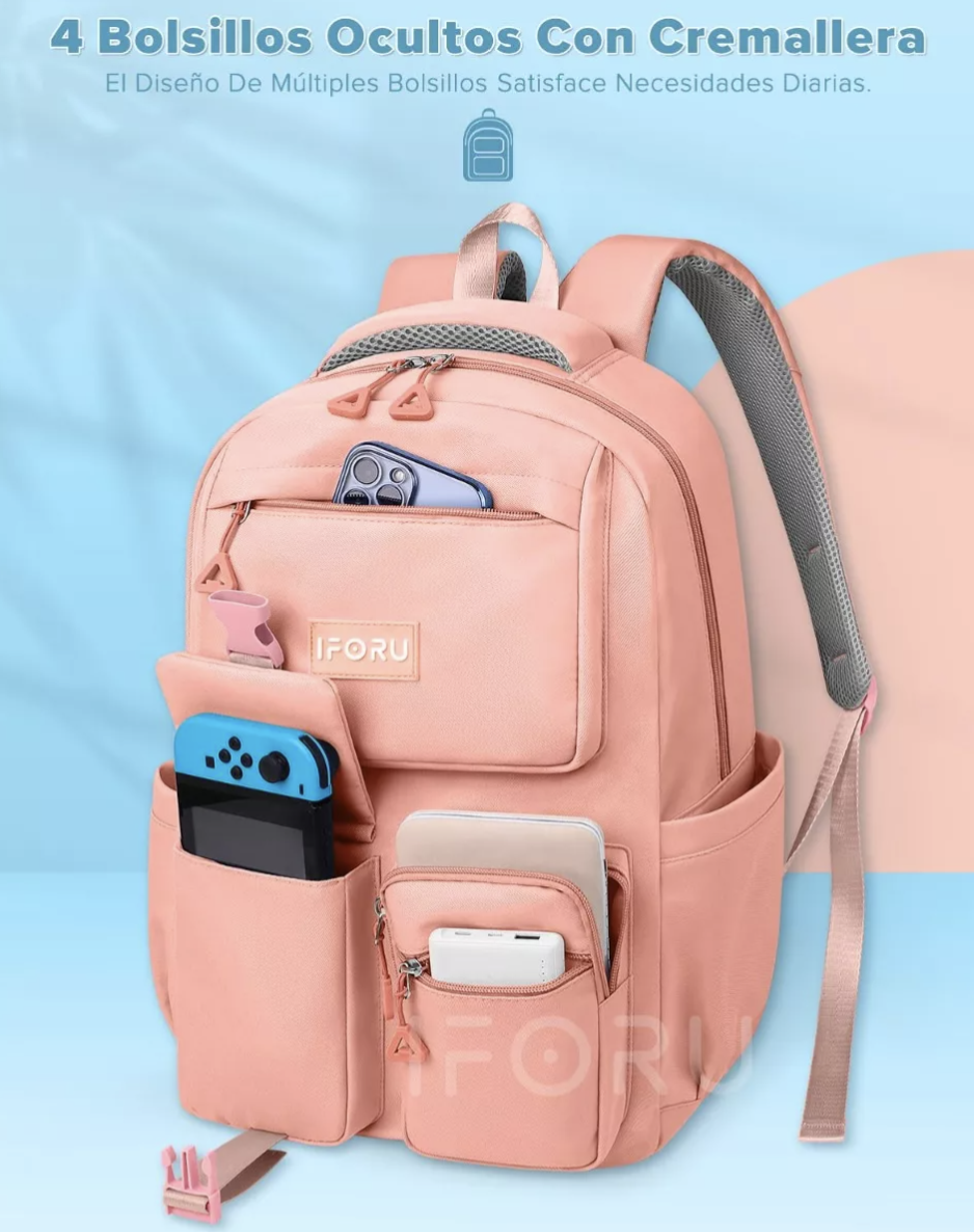 Foto 5 pulgar | Mochila Escolar Para Laptop 15.6  30l T