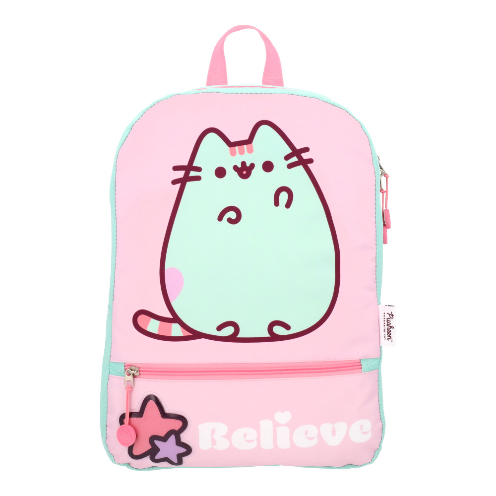 Foto 2 pulgar | Mochila Escolar Pusheen The Cat Believe Rosa Menta