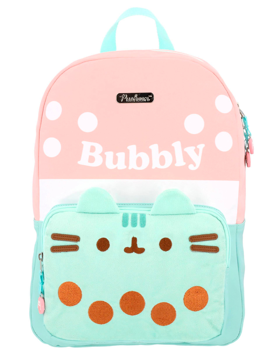 Mochila Escolar Gato Pusheen The Cat Boba Tea Taza De Te Bubbly