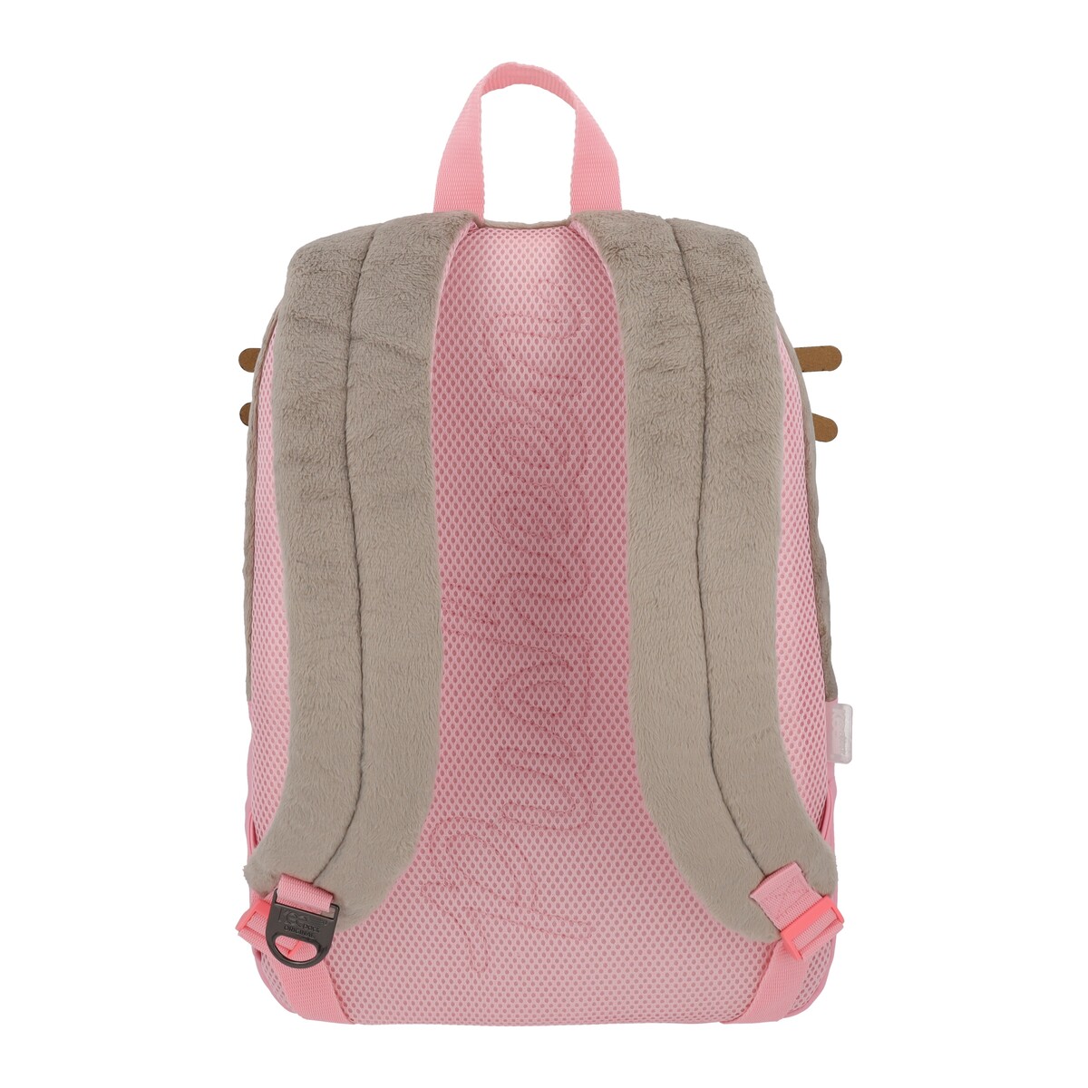 Foto 6 pulgar | Mochila Escolar Gato Pusheen The Cat Gris Rosa Corazon Backpack