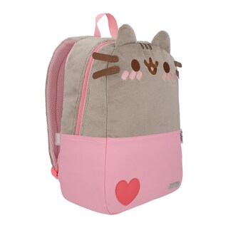 Foto 8 | Mochila Escolar Gato Pusheen The Cat Gris Rosa Corazon Backpack