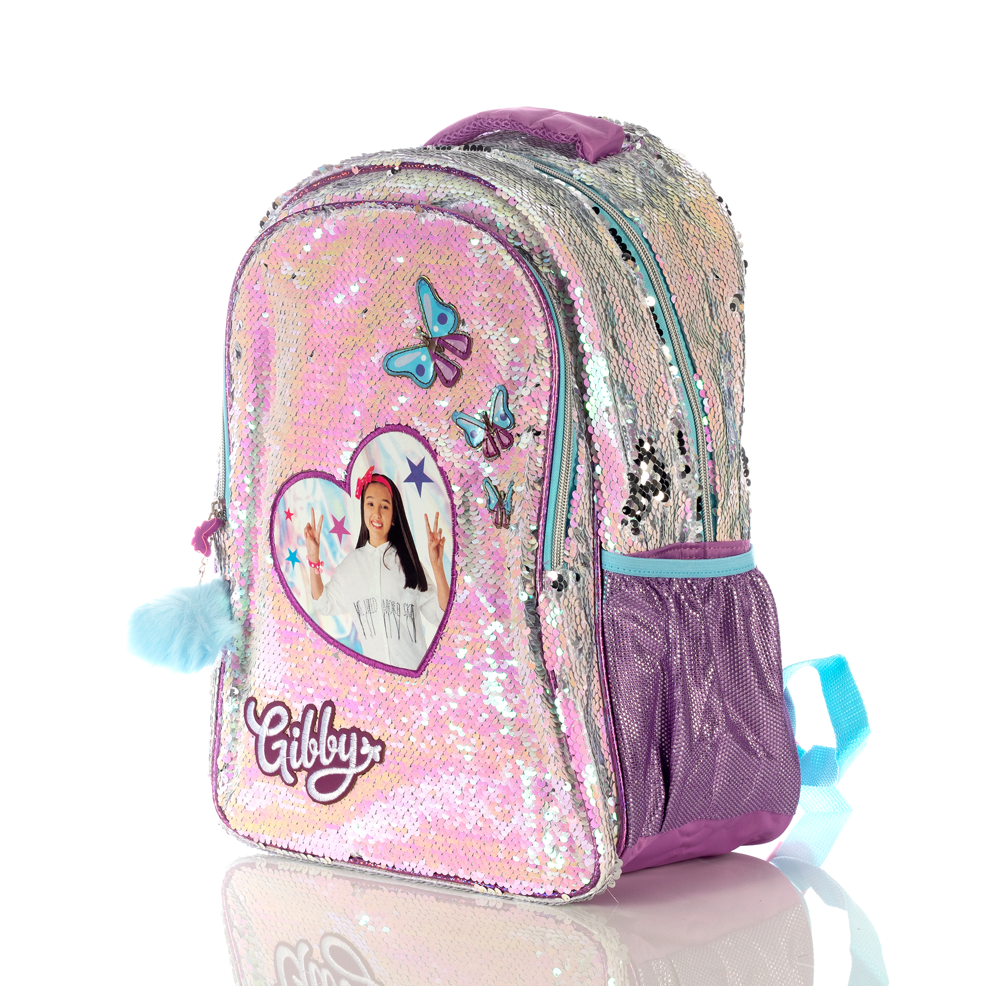 Foto 4 pulgar | Mochila Gibby Sequins Butterfly para Niñas
