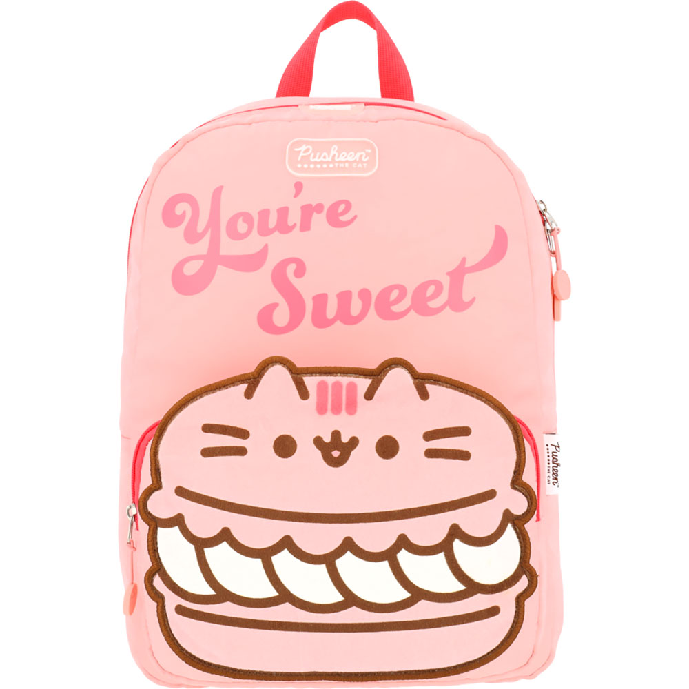 Mochila Escolar Gato Pusheen Cat Sweet Pastel Rosa Macarron