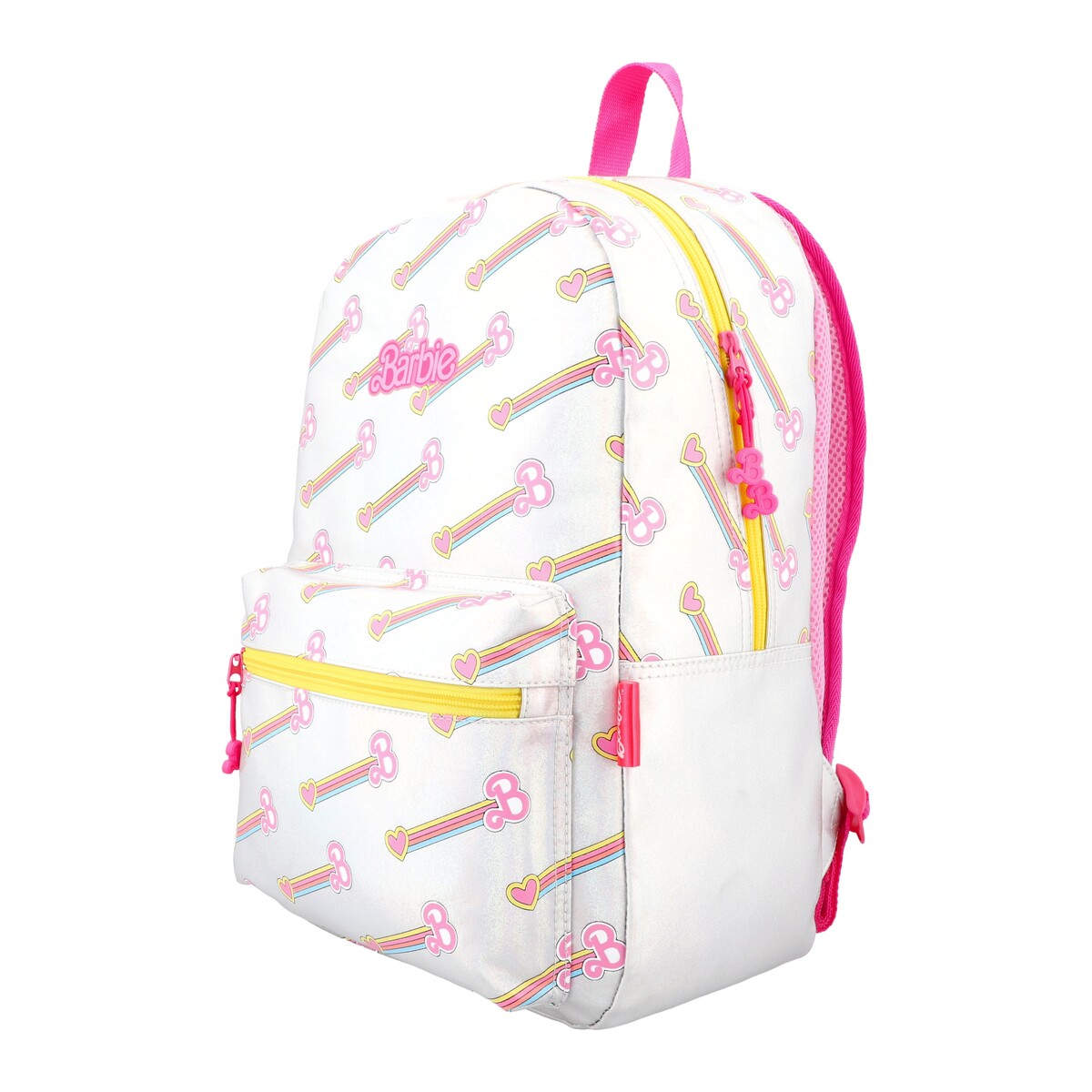 Foto 2 | Mochila Escolar Barbie Plateado Brillante con Múltiples Compartimentos