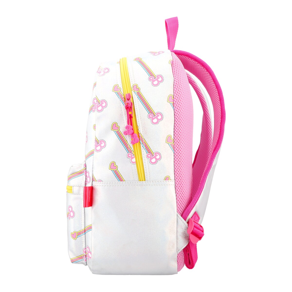 Foto 4 pulgar | Mochila Escolar Barbie Plateado Brillante con Múltiples Compartimentos