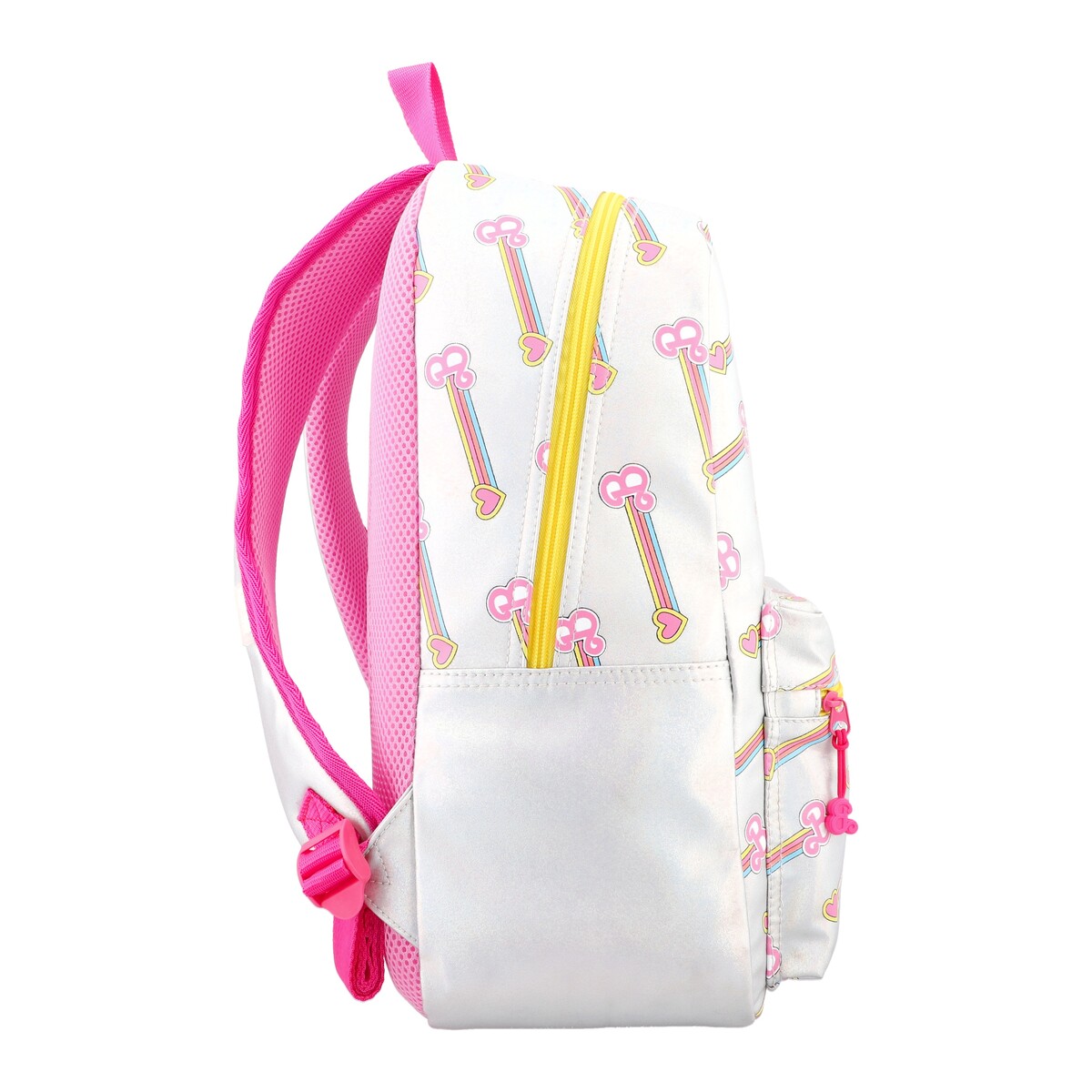 Foto 7 | Mochila Escolar Barbie Plateado Brillante con Múltiples Compartimentos