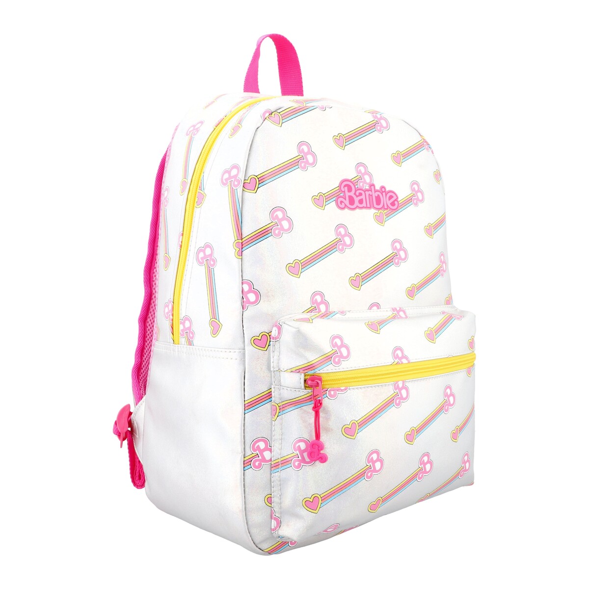 Foto 8 | Mochila Escolar Barbie Plateado Brillante con Múltiples Compartimentos