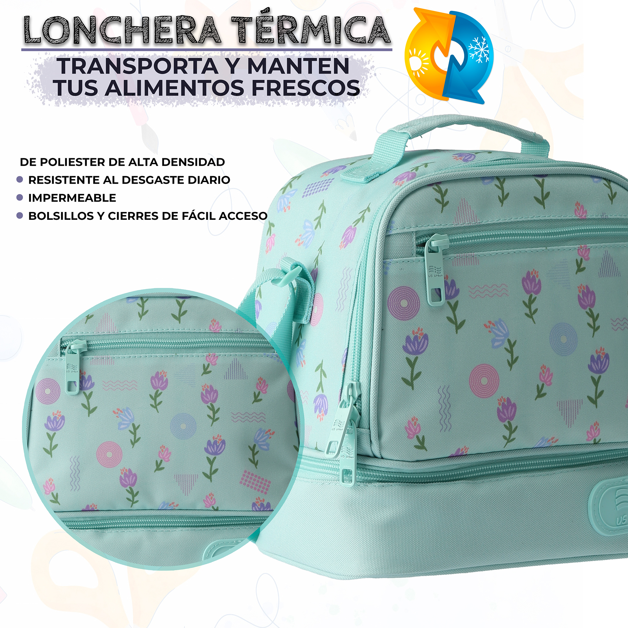 Foto 7 pulgar | Set Mochila Escolar Carrito Con Lonchera Y Lapicera 3 Piezas