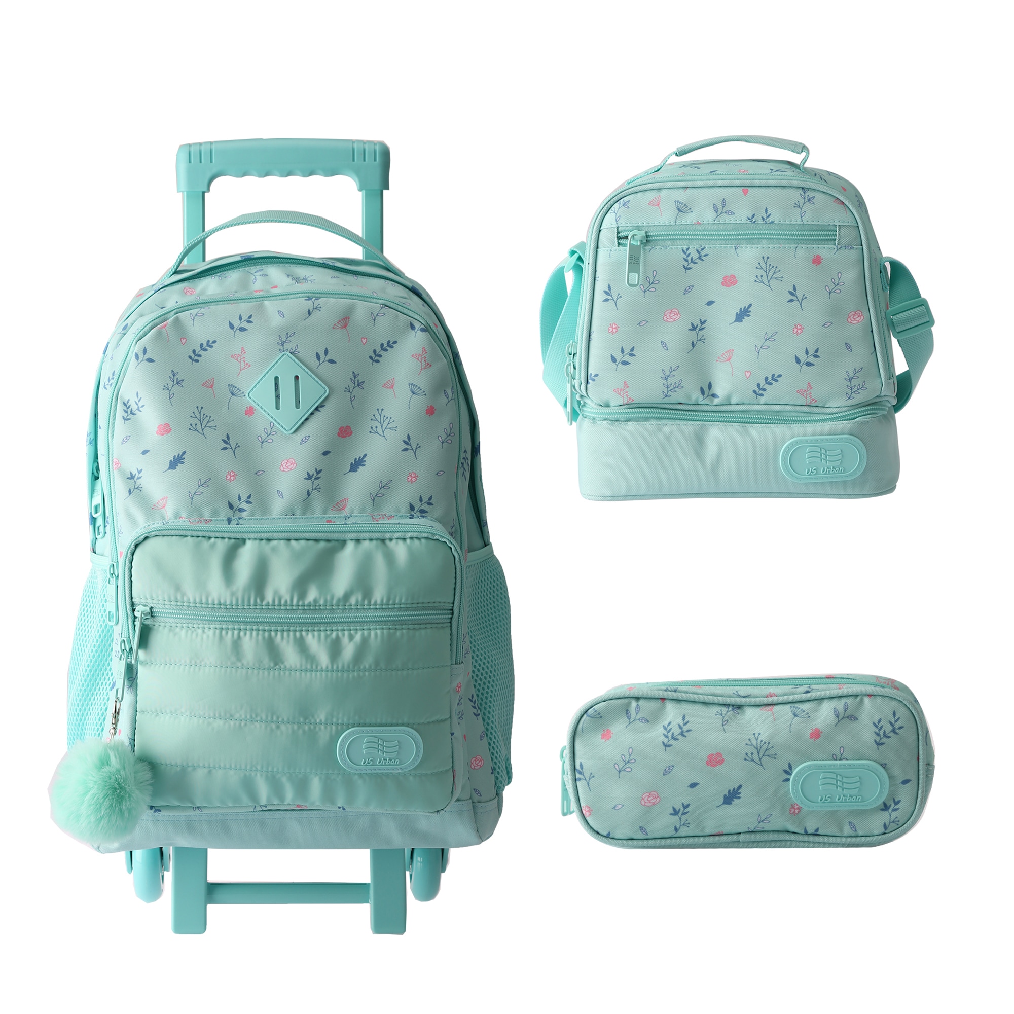 Set Mochila Escolar Carrito Con Lonchera Y Lapicera 3 Piezas $1,090