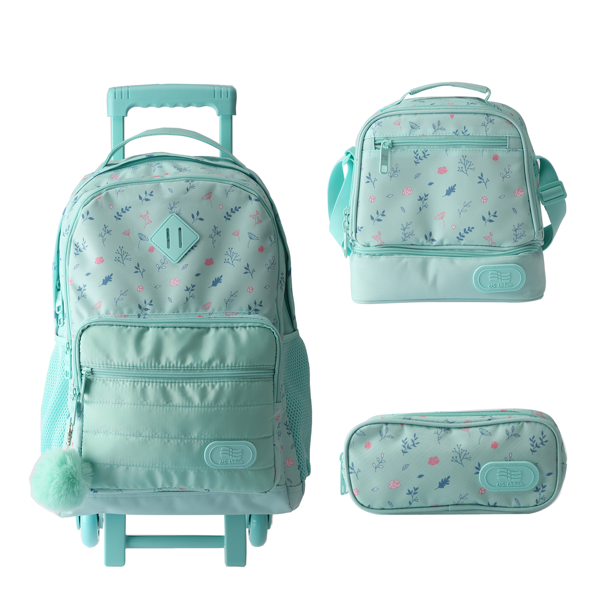 Foto 2 pulgar | Set Mochila Escolar Carrito Con Lonchera Y Lapicera 3 Piezas