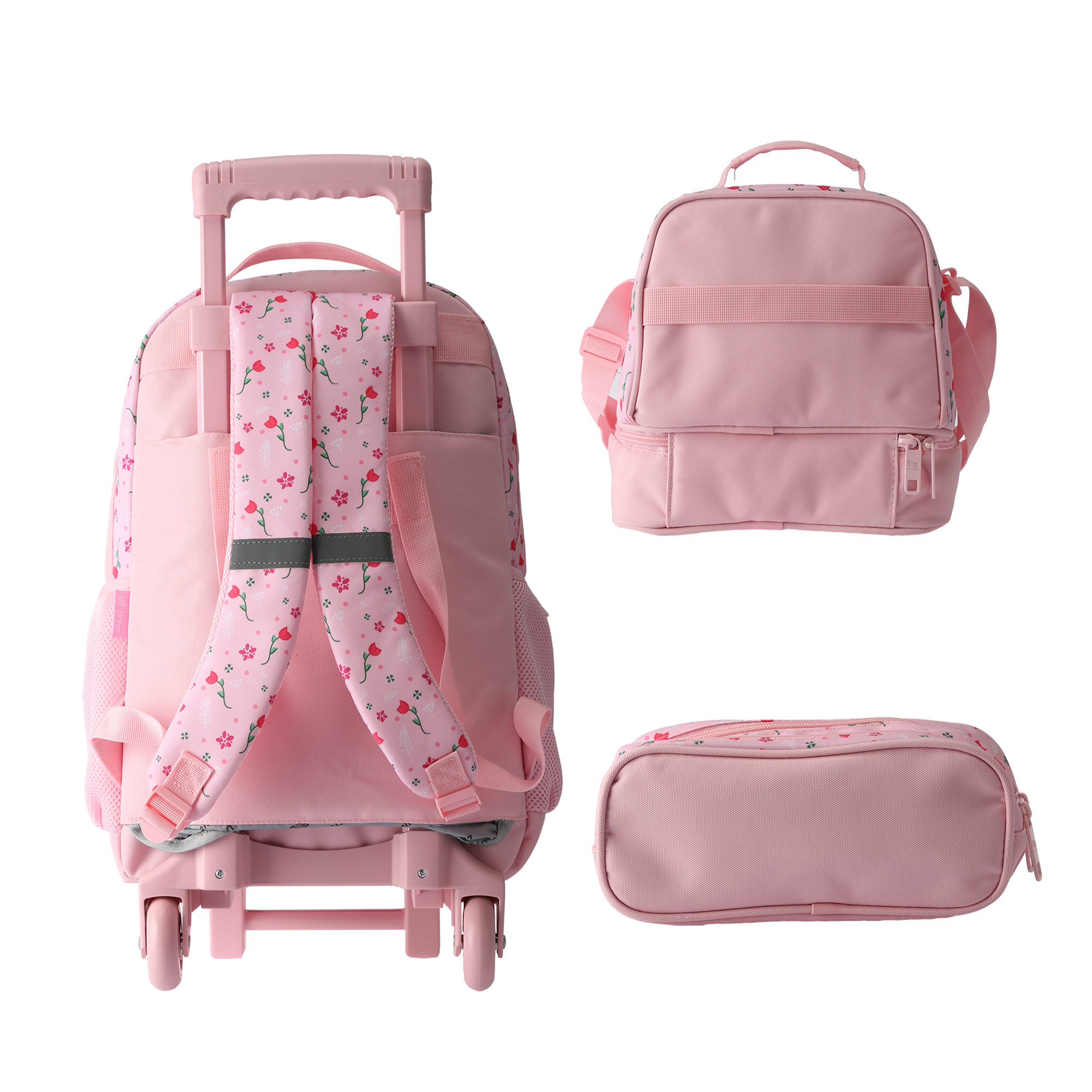 Foto 2 | Set Mochila Escolar Carrito Con Lonchera Y Lapicera 3 Piezas