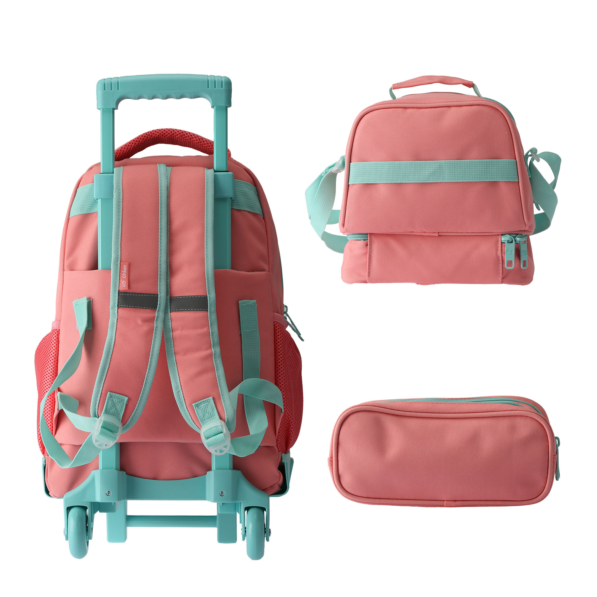 Foto 2 | Set Mochila Escolar Carrito Con Lonchera Y Lapicera 3 Piezas