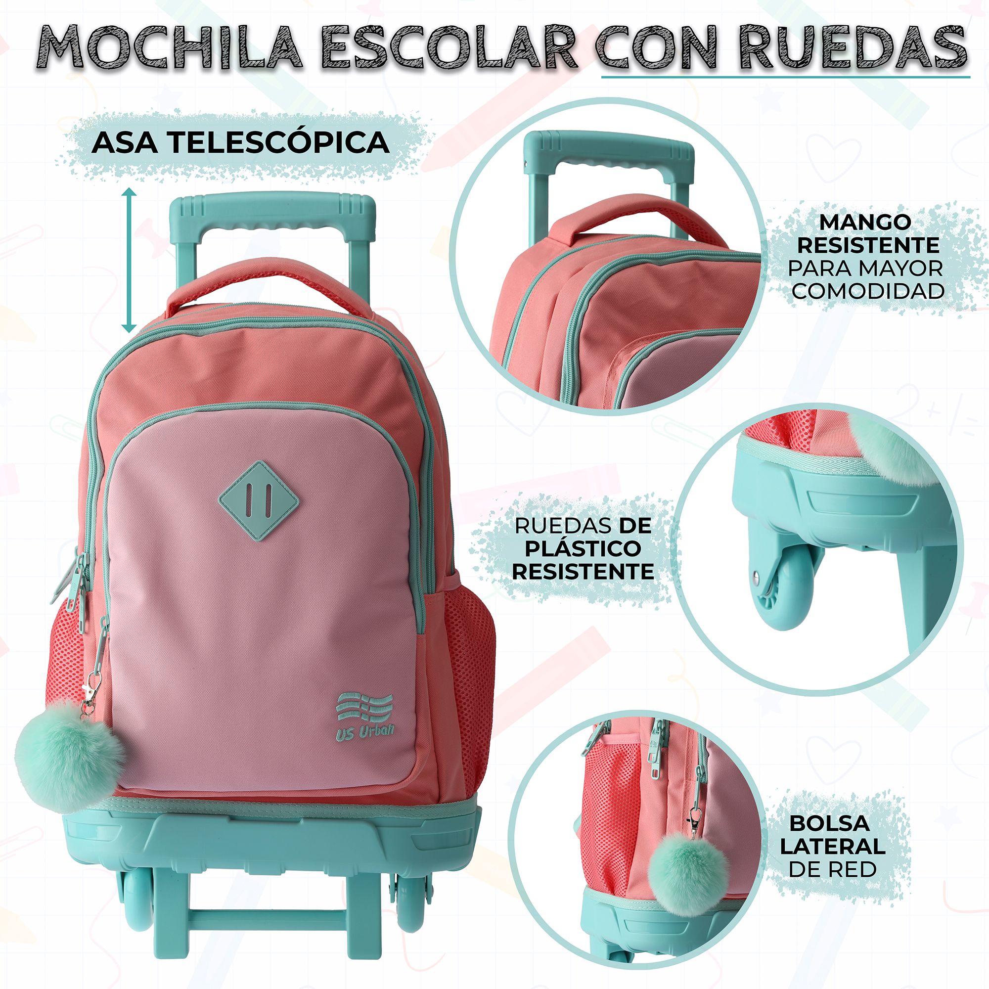 Foto 6 pulgar | Set Mochila Escolar Carrito Con Lonchera Y Lapicera 3 Piezas