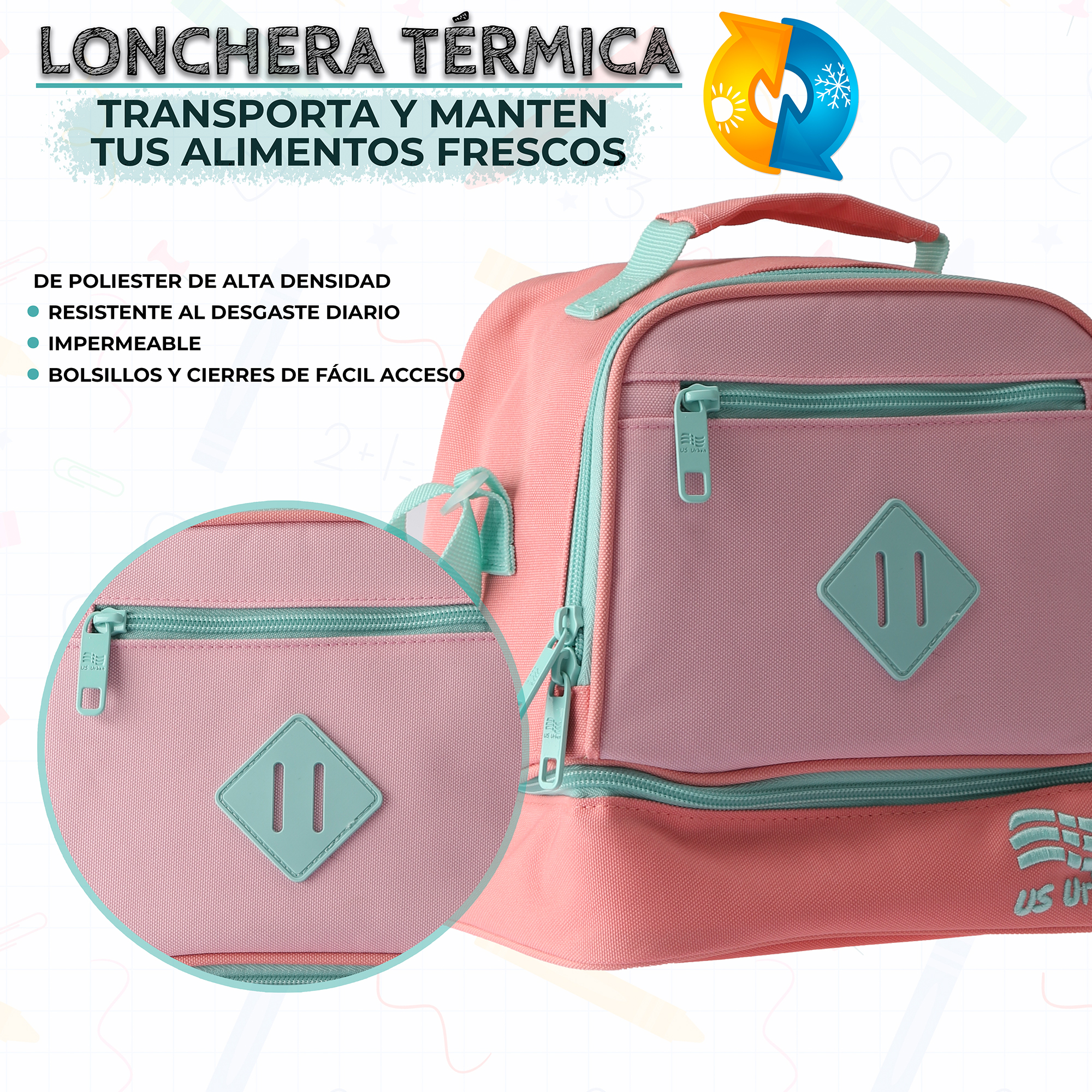 Foto 7 pulgar | Set Mochila Escolar Carrito Con Lonchera Y Lapicera 3 Piezas
