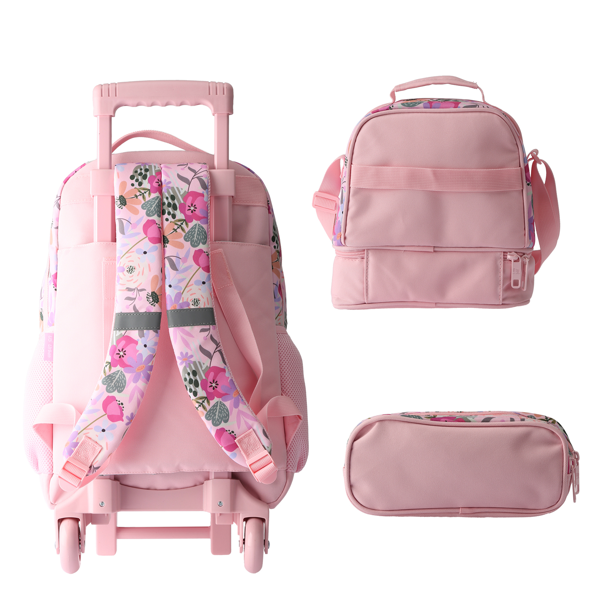 Foto 2 | Set Mochila Escolar Carrito Con Lonchera Y Lapicera 3 Piezas