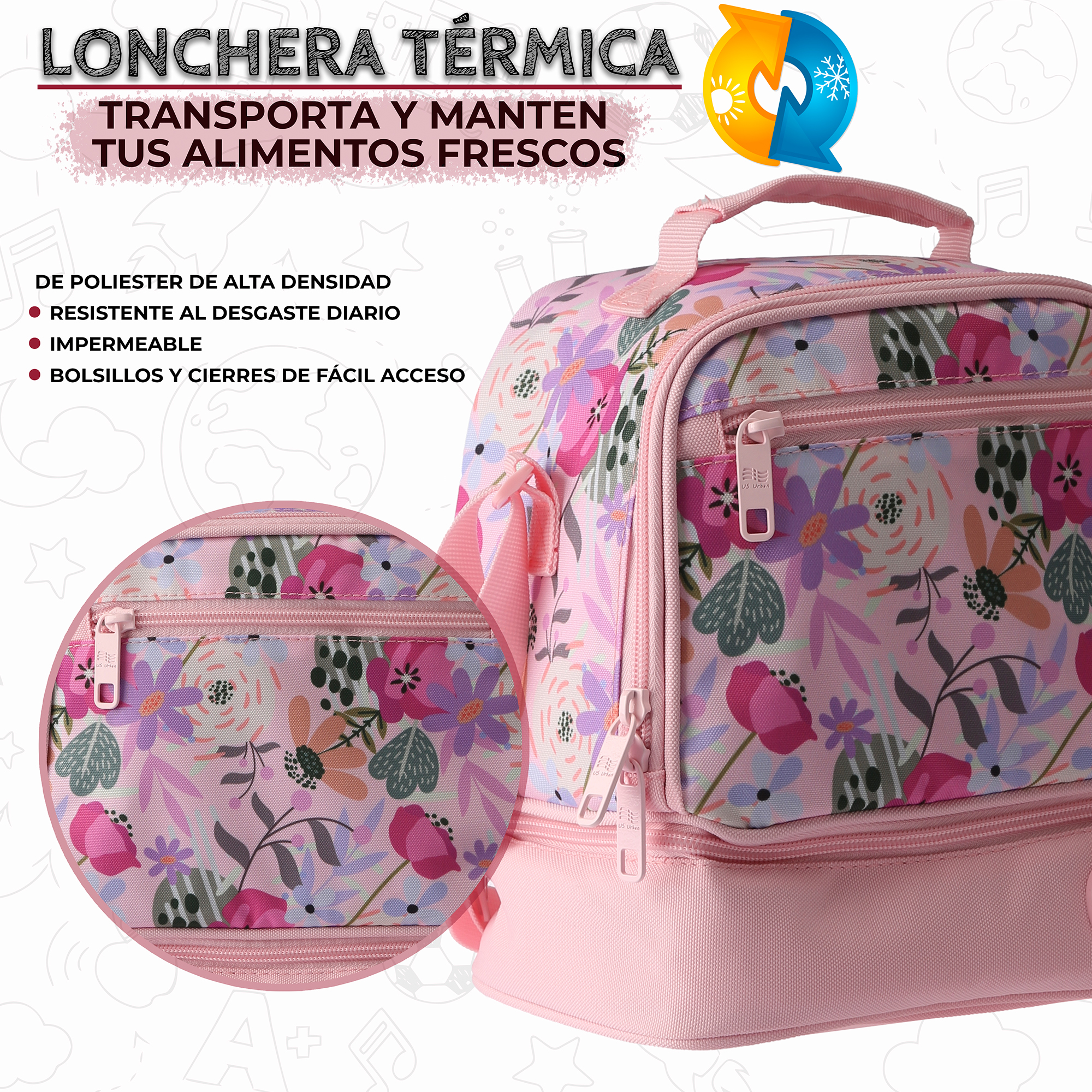 Foto 7 pulgar | Set Mochila Escolar Carrito Con Lonchera Y Lapicera 3 Piezas