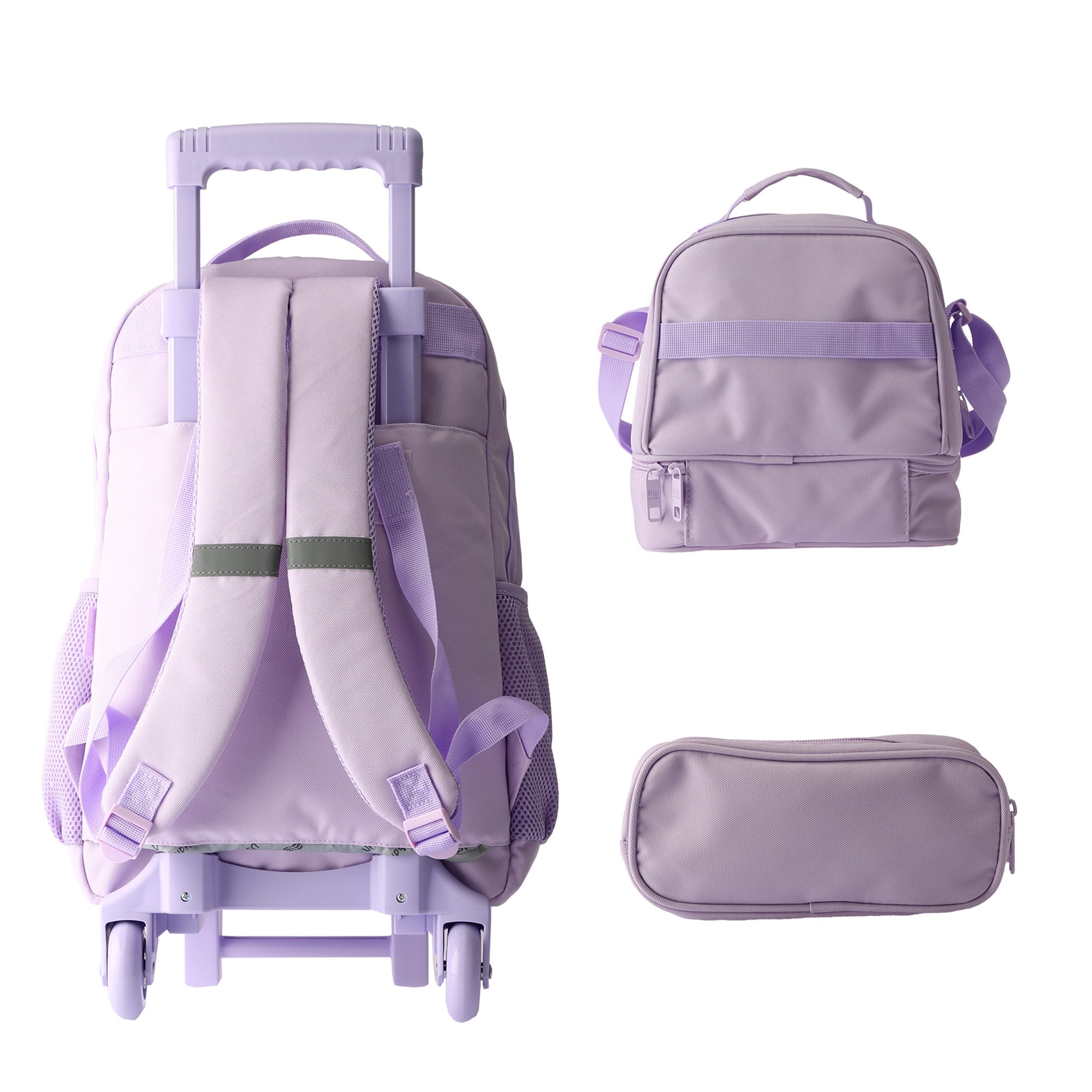 Foto 2 | Set Mochila Escolar Carrito Con Lonchera Y Lapicera 3 Piezas