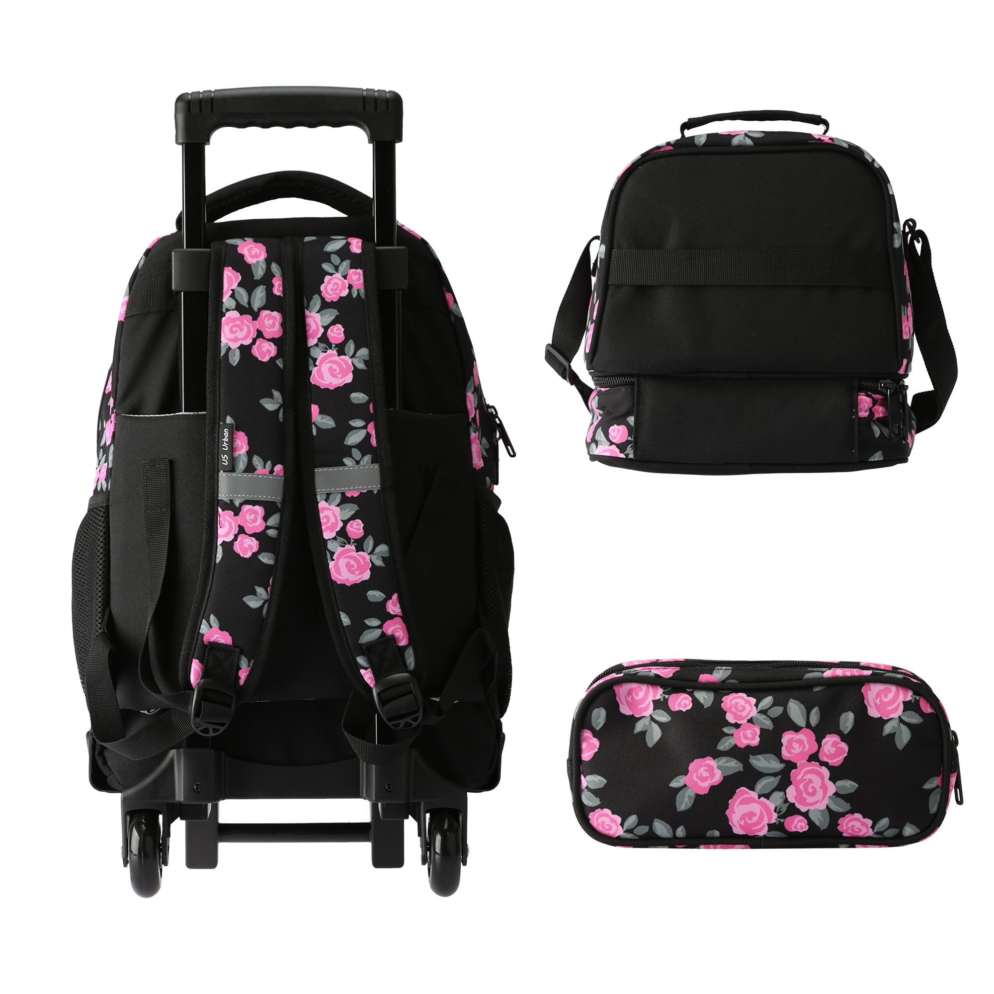 Foto 2 | Set Mochila Escolar Carrito Con Lonchera Y Lapicera 3 Piezas