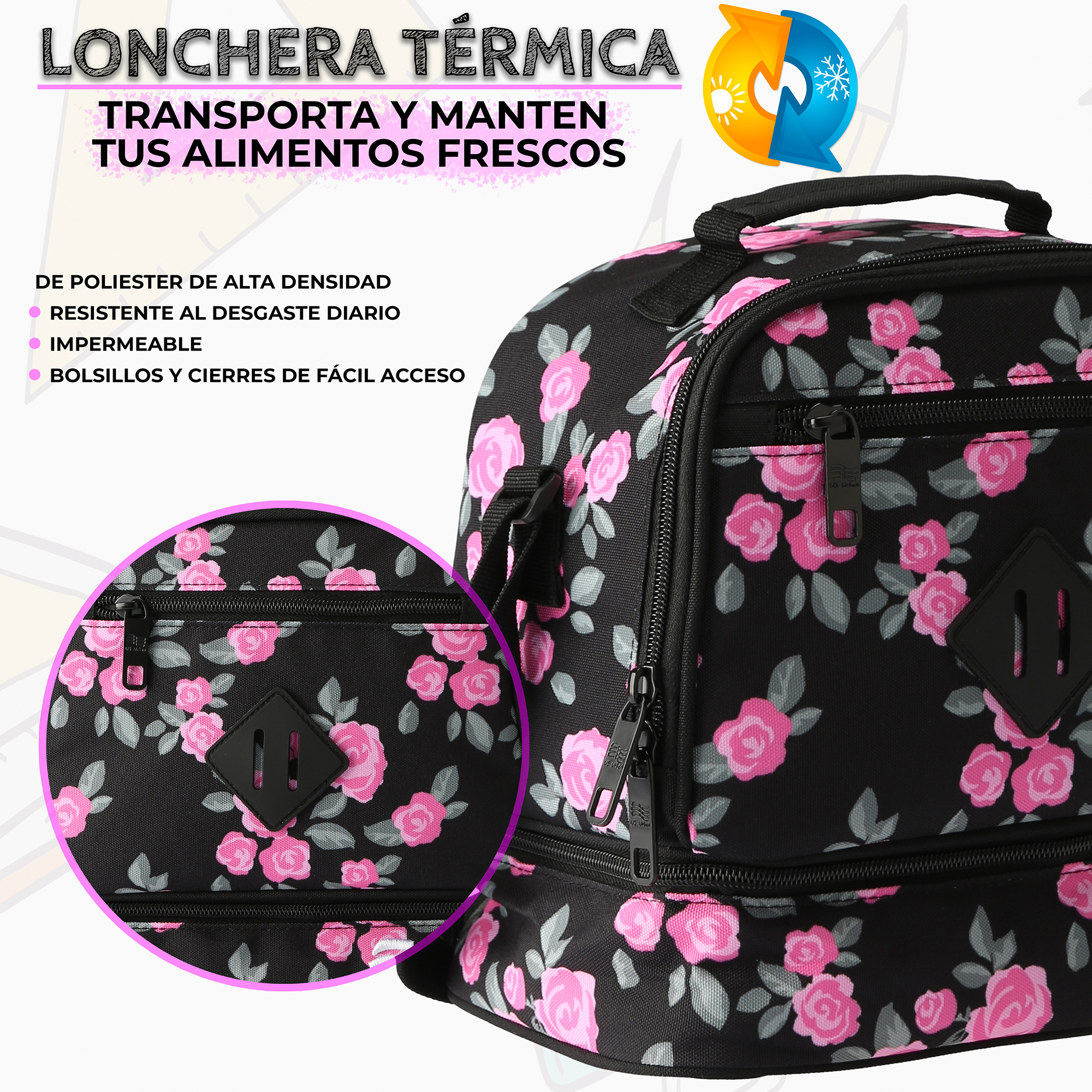 Foto 6 | Set Mochila Escolar Carrito Con Lonchera Y Lapicera 3 Piezas