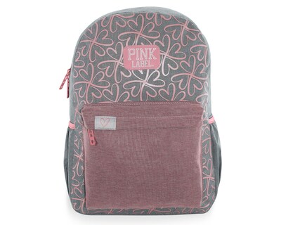 Foto 1 | Mochila Pink Label Flores Gris Rosa