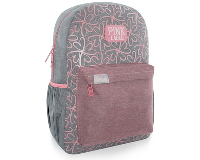 Foto 2 | Mochila Pink Label Flores Gris Rosa