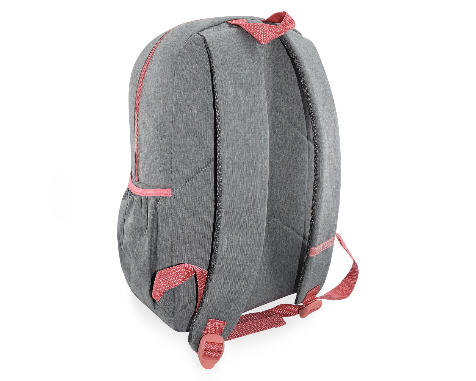 Foto 4 pulgar | Mochila Pink Label Flores Gris Rosa