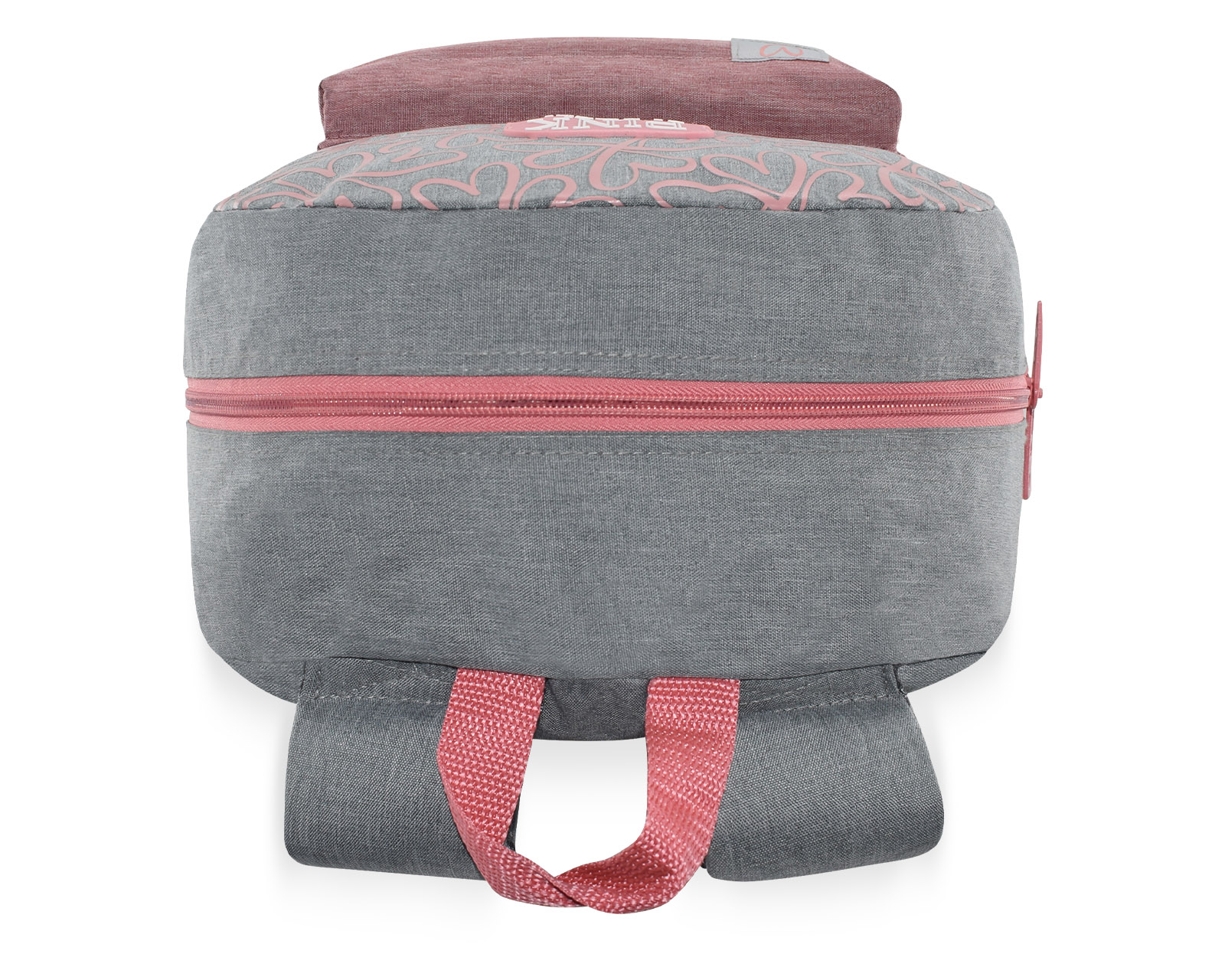 Foto 7 pulgar | Mochila Pink Label Flores Gris Rosa