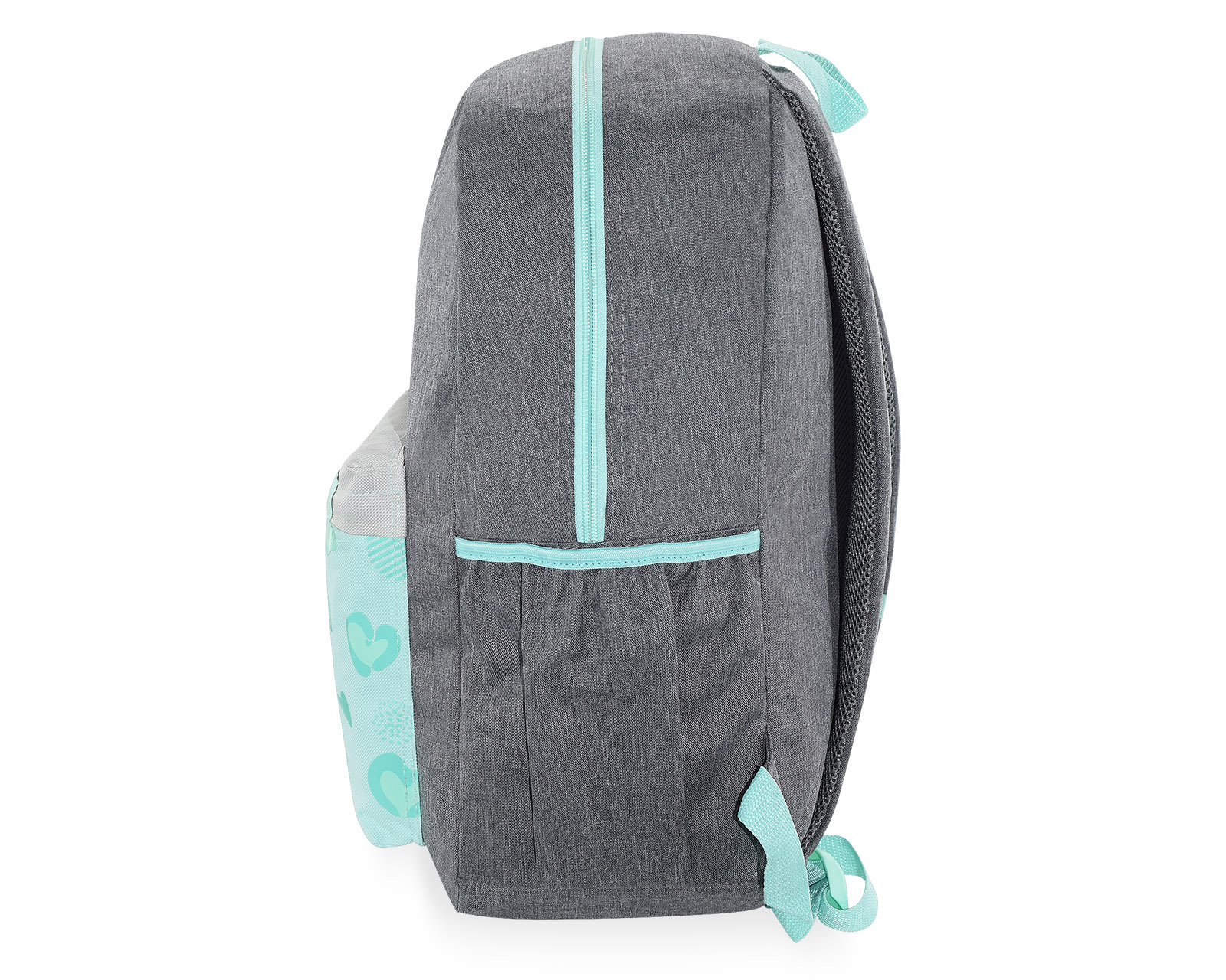 Foto 6 pulgar | Mochila Pink Label Corazones Gris Menta