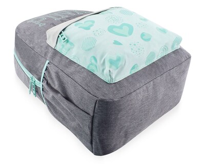 Foto 7 | Mochila Pink Label Corazones Gris Menta