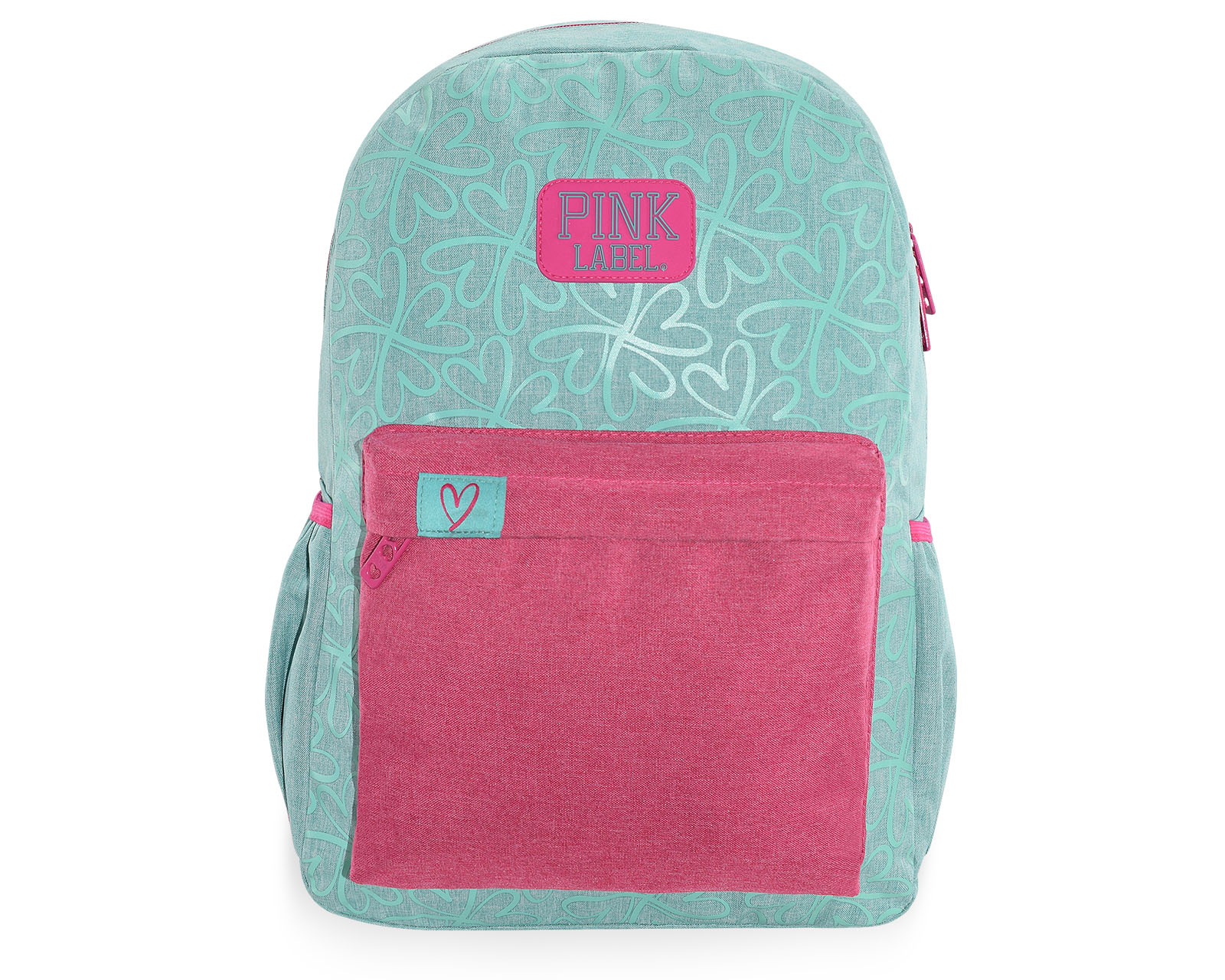 Mochila Pink Label Flores Menta Rosa