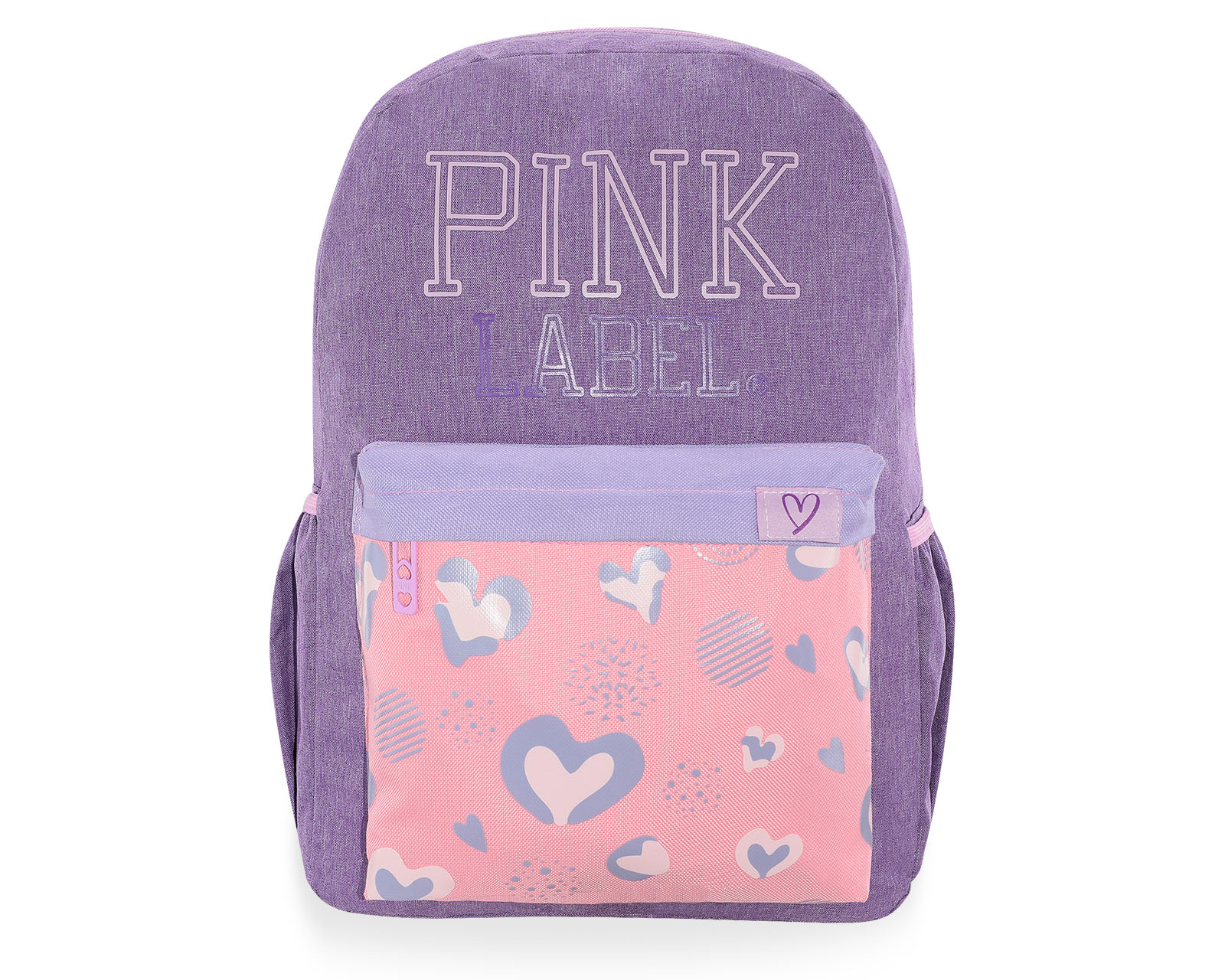 Mochila Pink Label Corazones Violeta