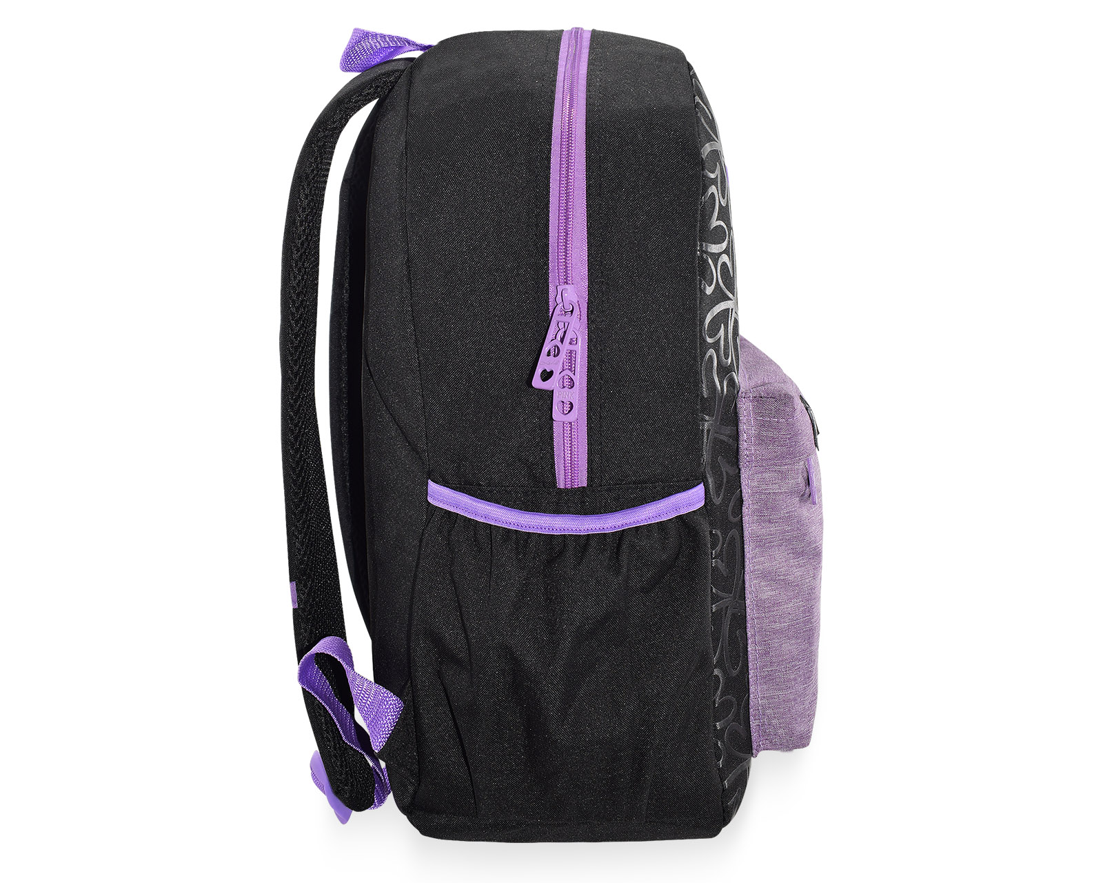 Foto 5 pulgar | Mochila Pink Label Flores Negro Purpura