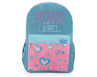 Foto 1 | Mochila Pink Label Corazones Turquesa Rosa