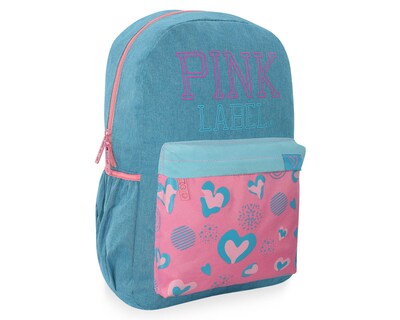 Foto 2 | Mochila Pink Label Corazones Turquesa Rosa