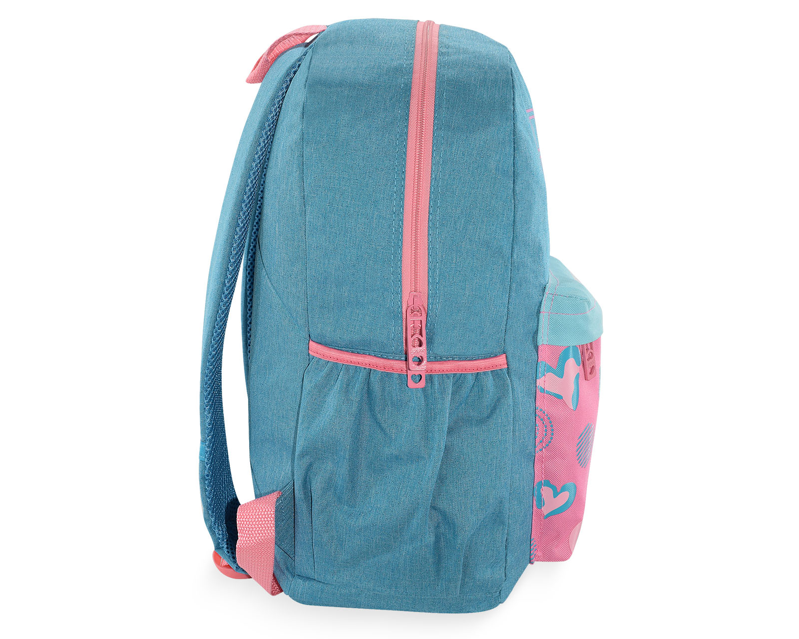 Foto 5 pulgar | Mochila Pink Label Corazones Turquesa Rosa