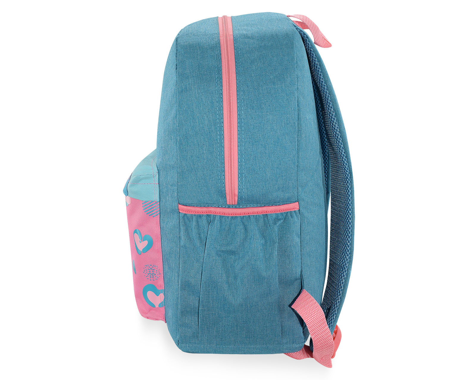 Foto 6 pulgar | Mochila Pink Label Corazones Turquesa Rosa