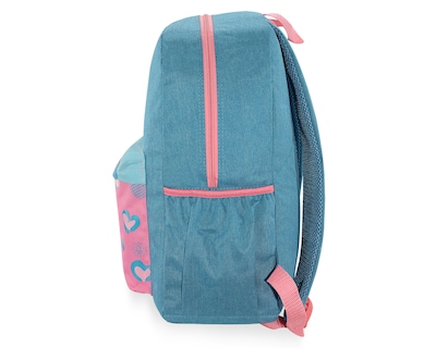 Foto 5 | Mochila Pink Label Corazones Turquesa Rosa