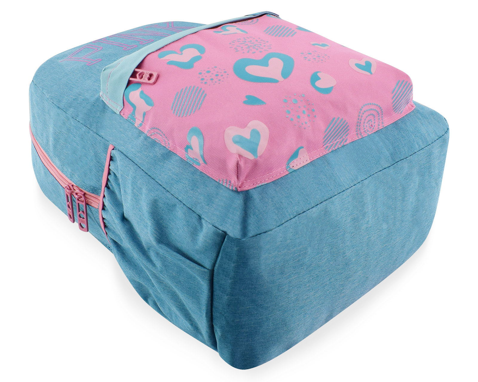 Foto 7 | Mochila Pink Label Corazones Turquesa Rosa