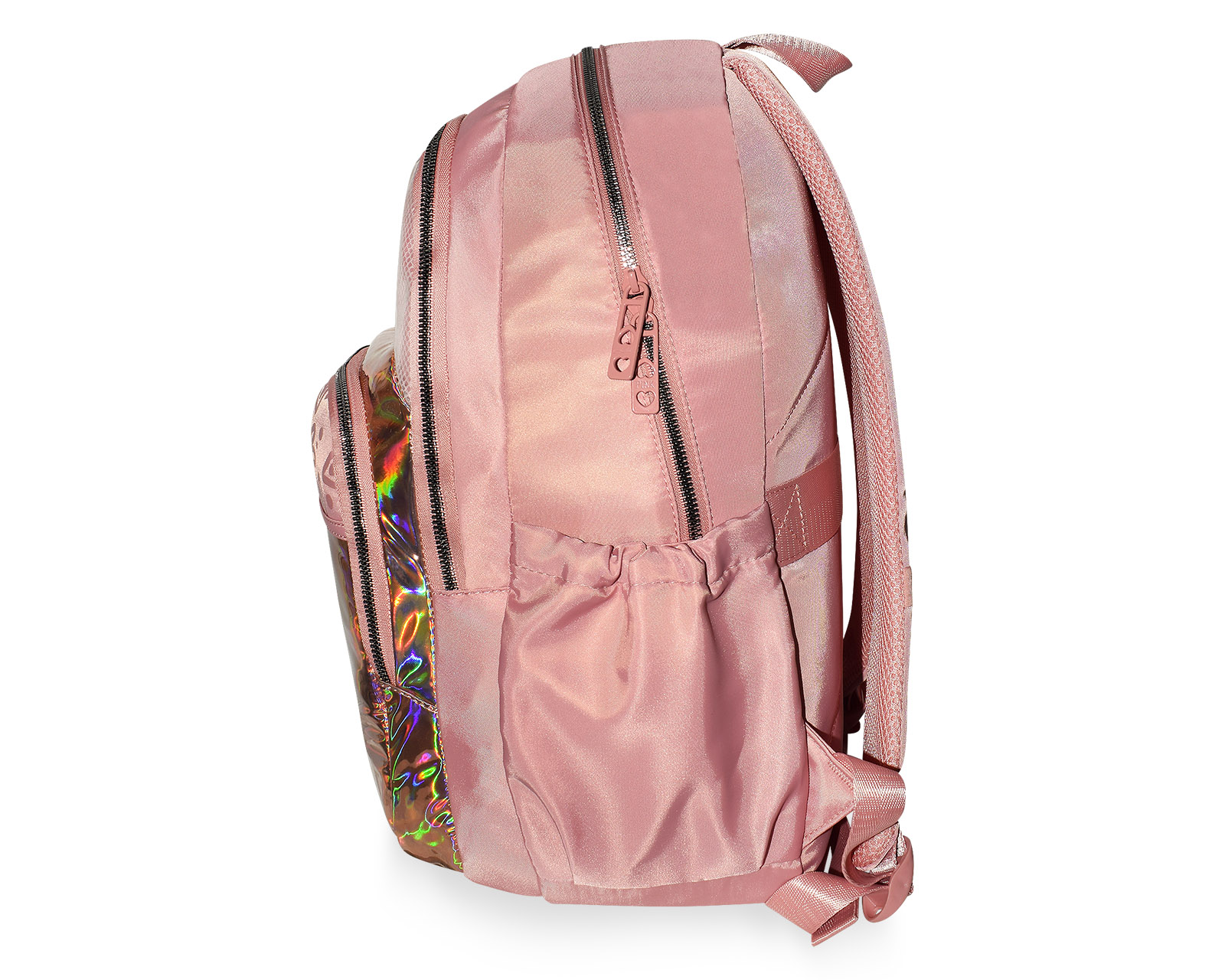 Foto 5 | Mochila Pink Label Corazones Tornasol Rosa