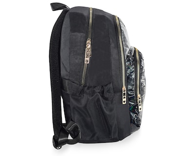 Foto 4 | Mochila Pink Label Corazones Tornasol Negra