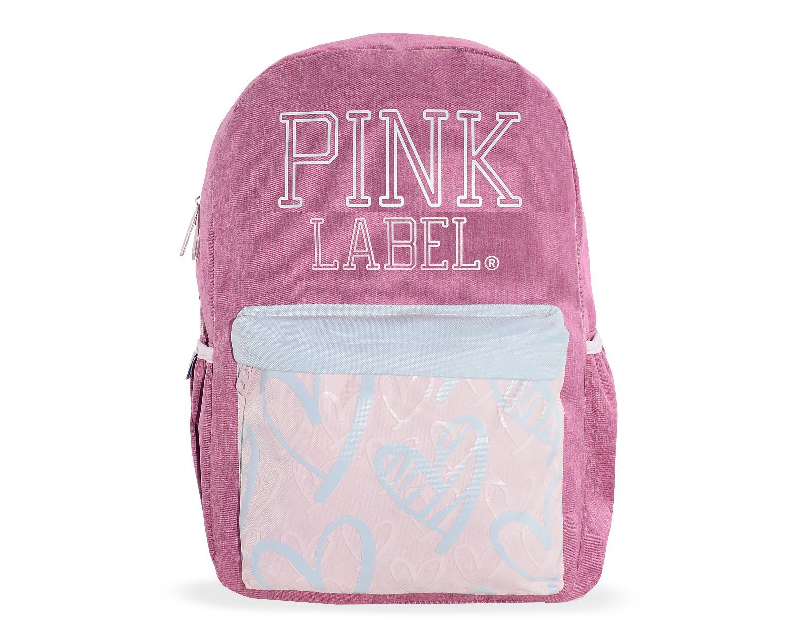 Mochila Pink Label Corazones Rosa